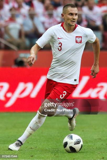 Artur Jedrzejczyk of Poland during International Friendly match between Poland and Lithuania on June 12, 2018 in Warsaw, Poland.