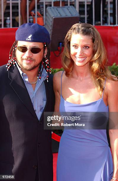 Actress Shannon Elizabeth and husband Joseph D. Reitman arrive for the 10th Annual ESPY Awards at the Kodak Theatre on July 10, 2002 in Hollywood,...