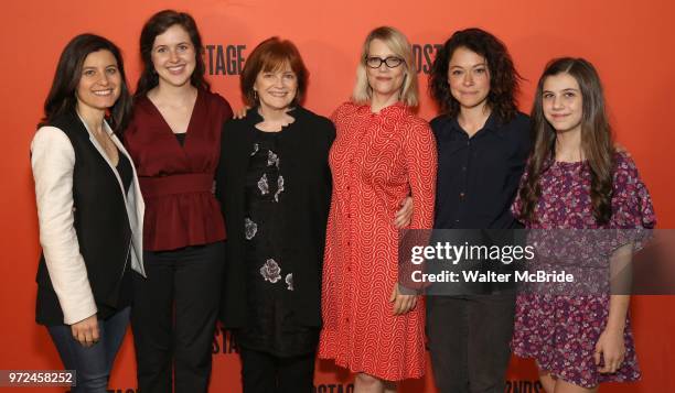 Susan Pourfar, Emma Geer, Blair Brown, Kellie Overbey, Tatiana Maslany, and Mia Sinclair Jenness during the photo call for the Second Stage...