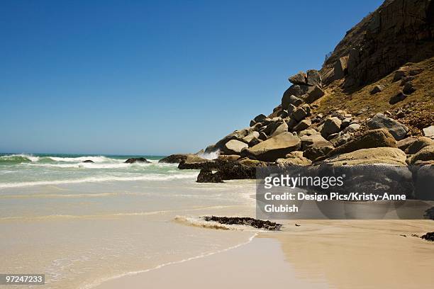 beach, noordhoek, south africa - noordhoek stock-fotos und bilder