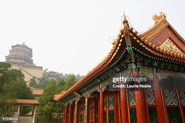 summer palace park in china - summer palace beijing stock pictures, royalty-free photos & images