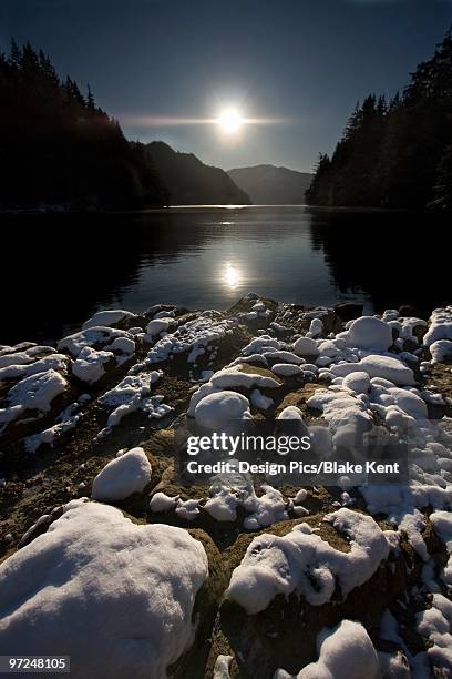 snow melting in the mountains - kent washington state stock pictures, royalty-free photos & images