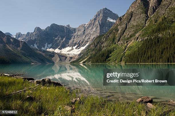 chephren lake, banff national park, banff, alberta - howse peak stock-fotos und bilder