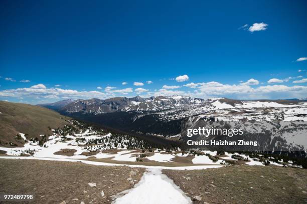 trail ridge road - trail ridge road colorado stock-fotos und bilder