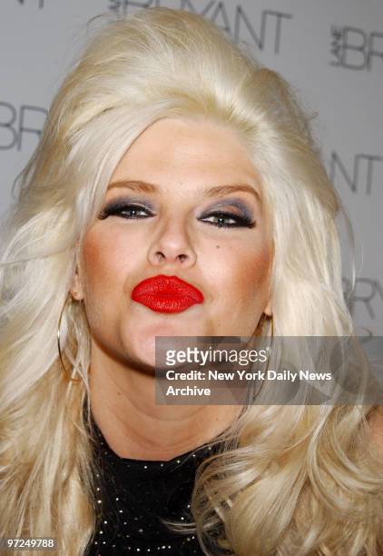 Anna Nicole Smith backstage at the Lane Bryant Fashion Show held at Roseland.