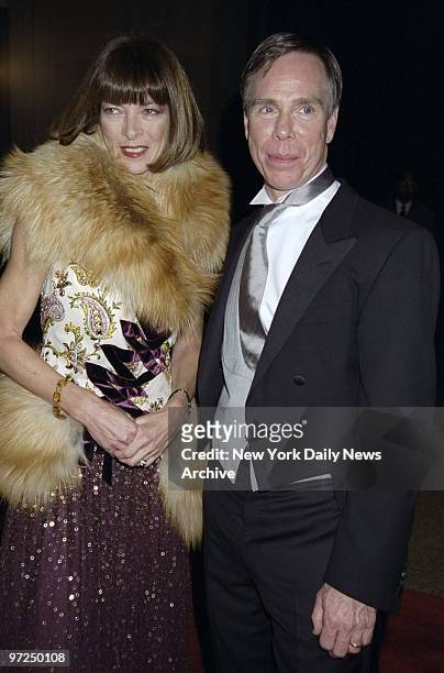 Anna Wintour and Tommy Hilfiger at the Costume Institute Gala "Rock Style," an exhibit of rock 'n' roll fashions at the Metropolitan Museum of Art.