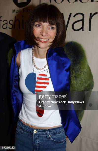 Anna Wintour is at the Manhattan Center for the VH1/Vogue Fashion Awards.