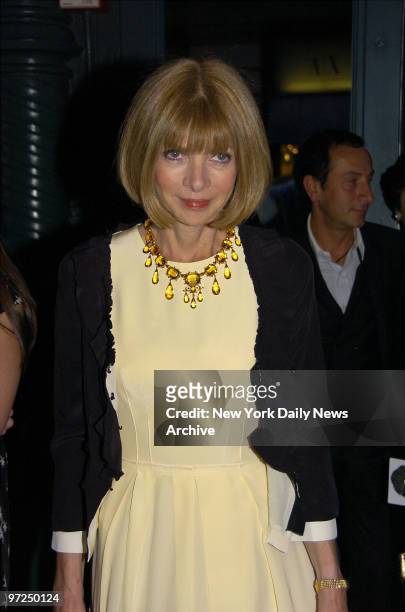 Anna Wintour is on hand to celebrate the opening of the "Waist Down - Skirts by Miuccia Prada" exhibition at the Prada Epicenter store in SoHo.
