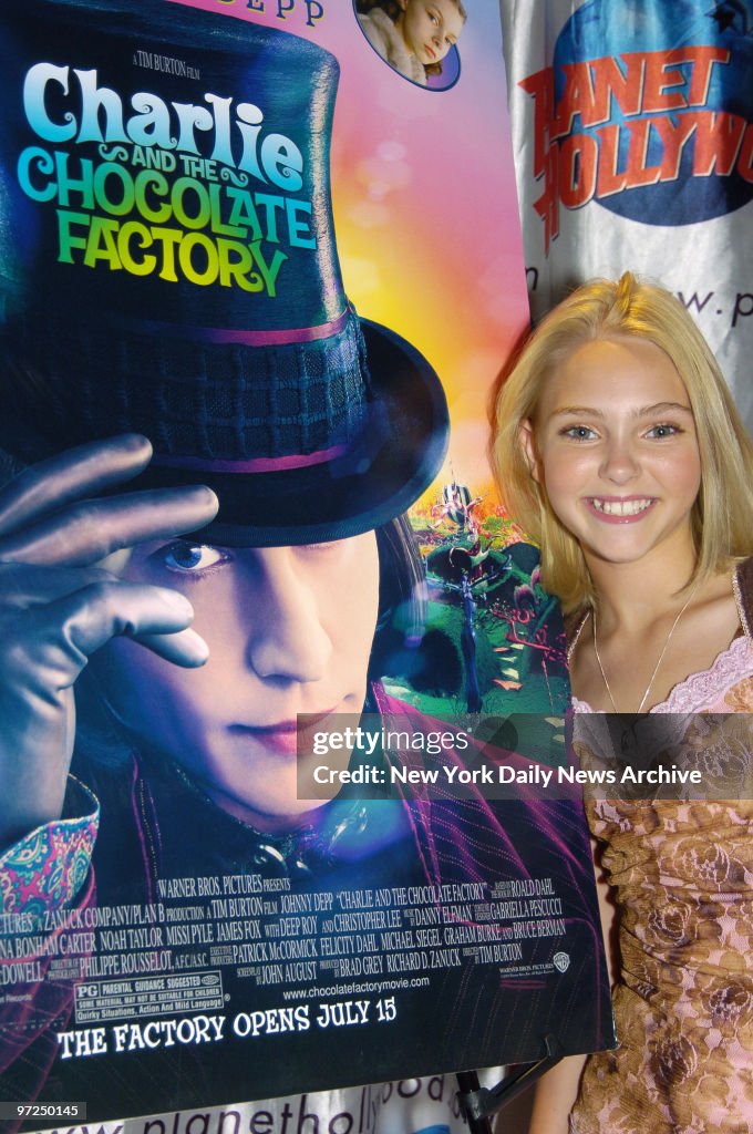 AnnaSophia Robb is on hand at Planet Hollywood where a bubbl