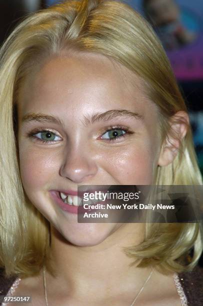 AnnaSophia Robb is on hand at Planet Hollywood where a bubble gum blowing contest was held to promote the new movie "Charlie and the Chocolate...