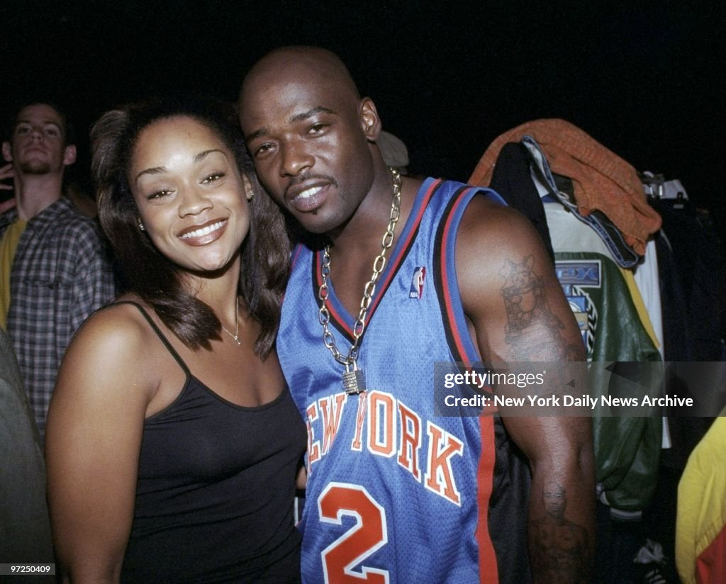 Arnelle Simpson gets together with rapper Treach backstage at the ...