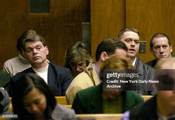 Anthony Russini and his son Matthew Propp watch from the back of the courtroom as Barry Smiley, aka Bennett Propp, the man who allegedly kidnapped...