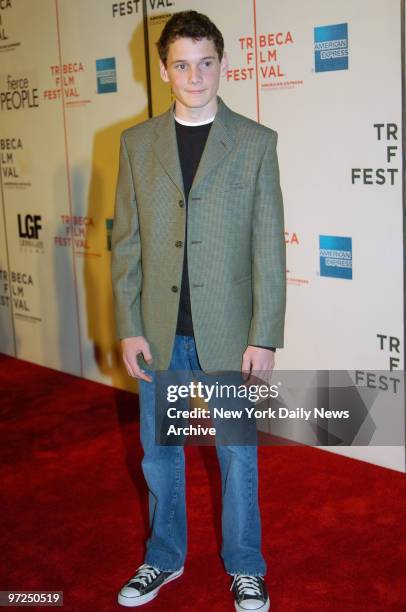 Anton Yelchin is at Tribeca Performing Arts for a screening of the movie "Fierce People" as part of the Tribeca Film Festival. He stars in the film.