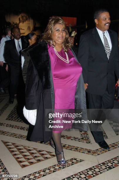 Aretha Franklin is at Cipriani 42nd Street where she received the Lifetime Achievement Award during the Americans for the Arts 2006 National Arts...