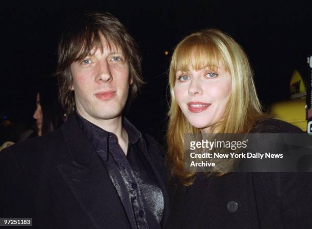 Bebe Buell and her boyfriend Jim Wallerstein at the celebrity launch party for Gotham magazine at Cipriani's restaurant on E. 42nd St.