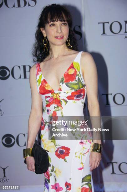 Bebe Neuwirth arrives at Radio City Music Hall for the 60th annual Tony Awards.