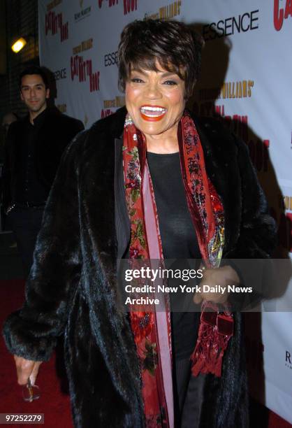 Eartha Kitt arrive at the Broadhurst Thea for Opening Night of "Cat On A Hot Tin Roof "