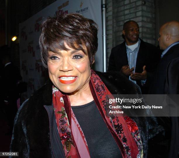 Eartha Kitt arrive at the Broadhurst Thea for Opening Night of "Cat On A Hot Tin Roof "