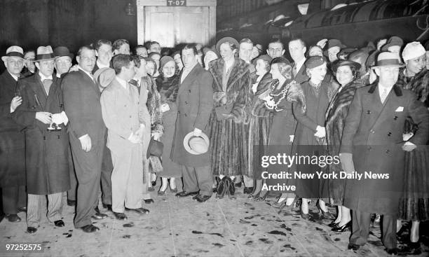 Ed Sullivan, Daily News columnist, earned gratitute of Sing Sing inmates when he brought gang of stars there to entertain. Here is Ed with some of...