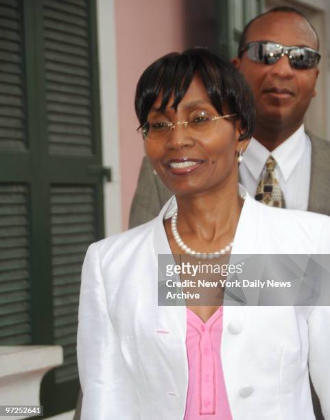 Attorney and former Bahamas' Sen. Pleasant Bridgewater, defendants in the John Travolta's extortion trial, leaves court in Nassau Bahamas in...
