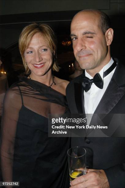 Edie Falco and Stanley Tucci are on hand at the 2003 PEN Literary Gala at the Pierre Hotel.