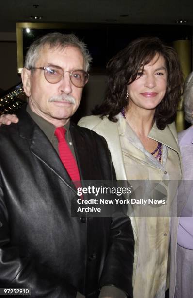 Edward Albee and Mercedes Ruehl are on hand at the 2002 Tony Awards nominee luncheon at the Marriott Marquis. Albee's play, "The Goat or Who is...