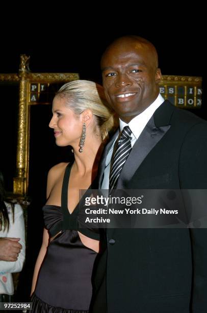 Heidi Klum and Seal arrive at Cipriani 42nd St. For the Fashion Group International's 21st annual Night of Stars awards gala.