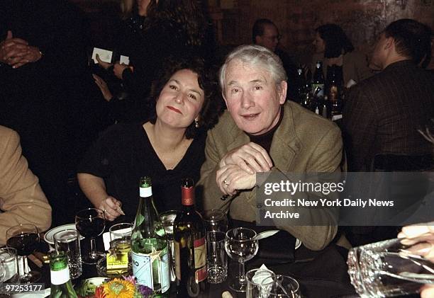 Author Frank McCourt and wife Ellen share a table at Entertainment Weekly's fifth annual Oscar party at Elaine's.,