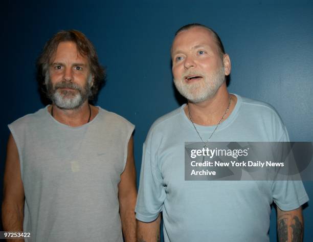 Bob Weir poses backstage with Gregg Allman at the 2002 Jammys held at Roseland.