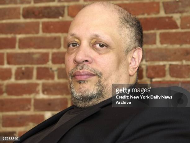 Author Walter Mosley talks about his new book, "Easy Rawlins," outside his W. 14 St. Office.