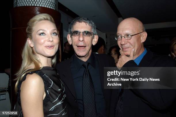 Elisabeth Rohm, Richard Belzer and Dann Florek get together at One Little West 12th restaurant during a premiere week party for cast members of the...