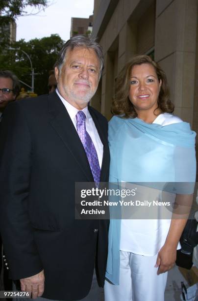 Harry Thomason and Susan McDougal get together before a screening of the documentary film "The Hunting of the President" at New York University. He...