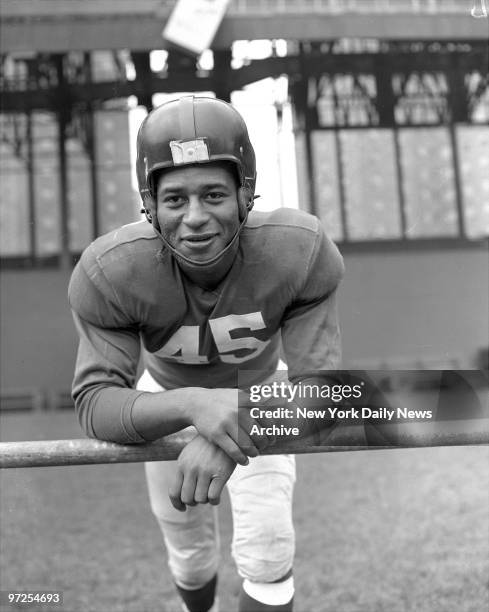 Emlen Tunnell of the New York Giants at the Polo Grounds