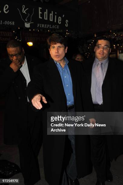 Embattled Illinois Governor Rod Blagojevich Of Illinois Leaves Vince & Eddie's at 70 West 68th St. During his public relations visit to New York.