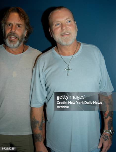 Bob Weir poses backstage with Gregg Allman at the 2002 Jammys held at Roseland.