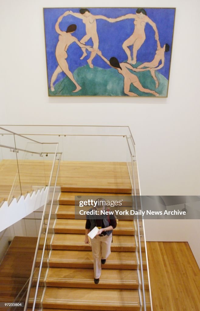 Henri Matisse's "Dance" hangs over a staircase at the newly 