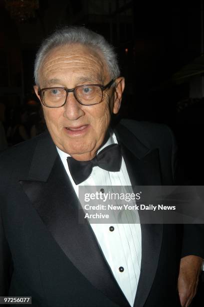 Henry Kissinger is at the Waldorf-Astoria hotel for the 2003 Top Dog Gala benefitting The Animal Medical Center.