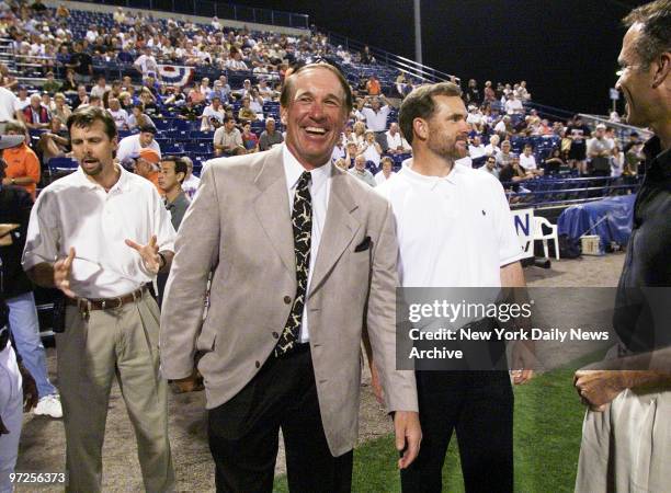 Fans at the New York Mets' exhibition game against the Montreal Expos were treated to an appearance by several members of the 1986 World Championship...