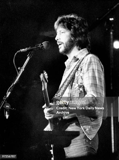 Eric Clapton in concert at Nassau Coliseum.