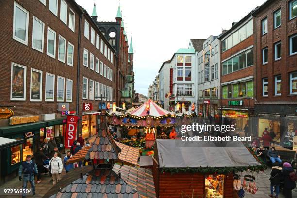lubeck christmas market, germany - north sea market stock pictures, royalty-free photos & images
