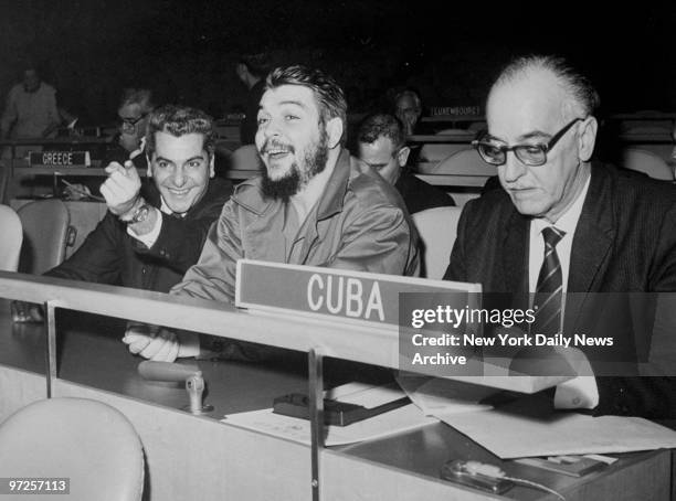 Ernesto Guevara at a meeting of the United Nations General Assembly.