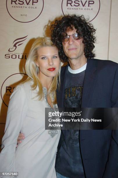 Howard Stern and girlfriend Beth Ostrosky arrive at Tribeca Rooftop for the "R.S.V.P. To Help" Fundraiser.