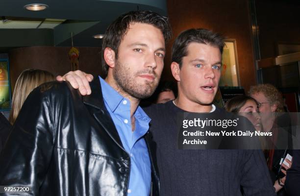 Ben Affleck and Matt Damon, executive producers of the new HBO documentary series "Project Greenlight," are on hand for the show's premiere at the...