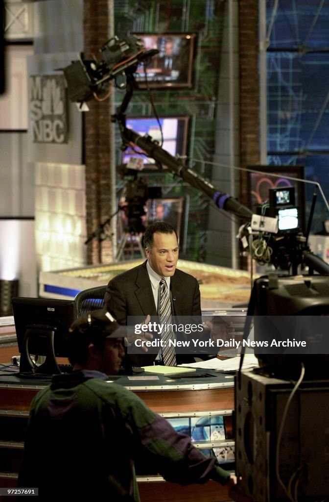 Lester Holt at MSNBC headquarters in Secaucus, NJ.