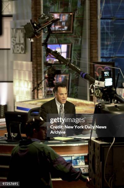 Lester Holt at MSNBC headquarters in Secaucus, NJ.