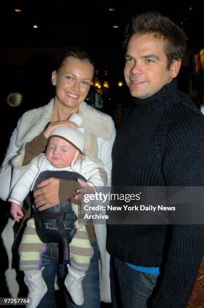 Lachlan Murdoch, wife, Sara O'Hare, and 4-month-old son, Kalen Alexander, are at the Ziegfeld Theater for the WNET Family Fun Day screening of the...