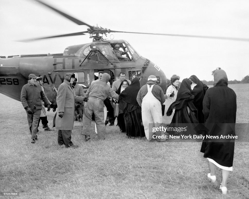 Evacusees, including a group of nuns from Sea Isle City, N.J