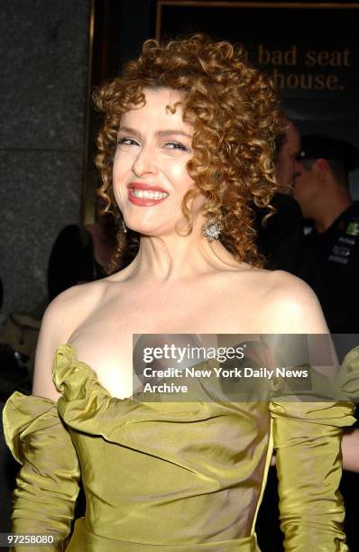 Bernadette Peters arrives at Radio City Music Hall for the 56th annual Tony Awards.