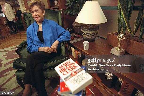 Best selling author Mary Higgins Clark on the set of "Fox After Breakfast," a morning TV show.