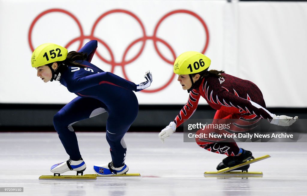 Kimberly Derrick of the U.S. (left) and Amanda Overland of C